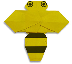 边折纸边学习-蜜蜂的折纸方法