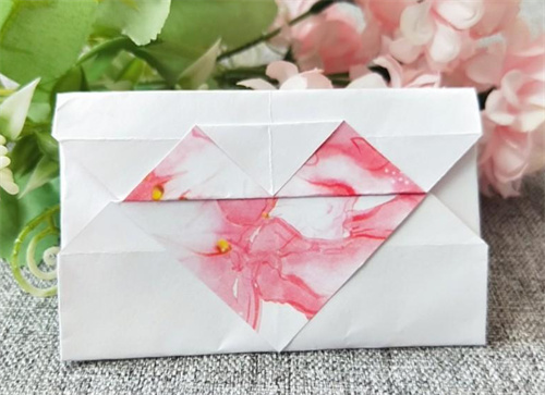 折纸教程：简单又漂亮的爱心信封，折个送给小伙伴吧！