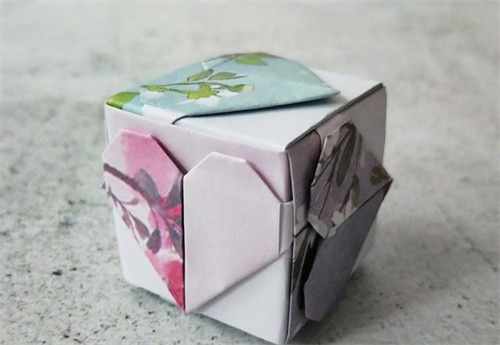 折纸教程折：个可爱的爱心小方块，简单好玩又好看