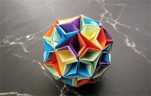 折纸教程：能轻松学会的折纸花球，步骤简单，造型美观