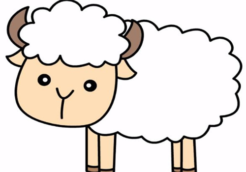 简笔画如何画小绵羊（站着的羊怎么简笔画）