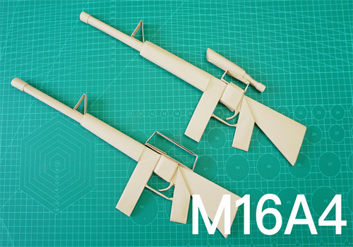如何折M16A4步枪（M16A4步枪折纸教程）
