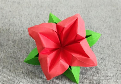 漂亮立体四瓣花，简单易学，手工折纸教程